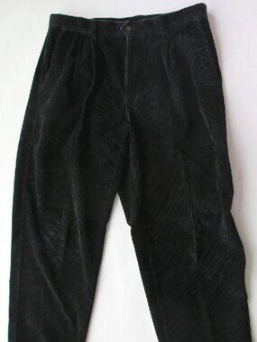 ST. JOHN'S BAY Black Corduroy Pants 100% Cotton 38" x 31"